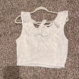 White crop top
